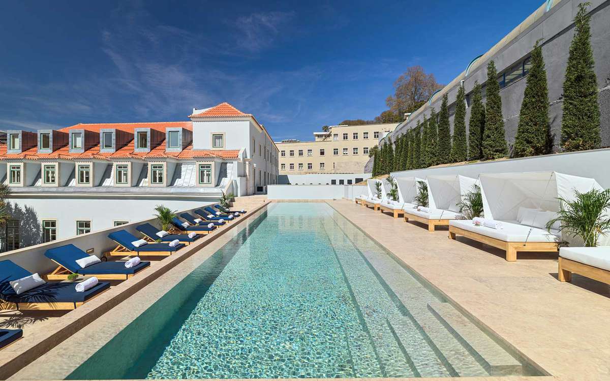 Pool at The One Palacio de Anunciafa, in Lisbon