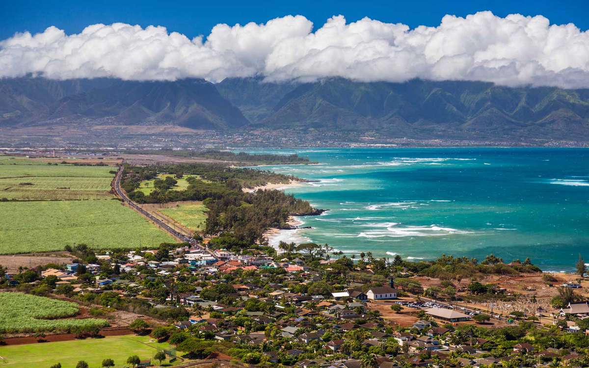 View from Paia toward Kahului