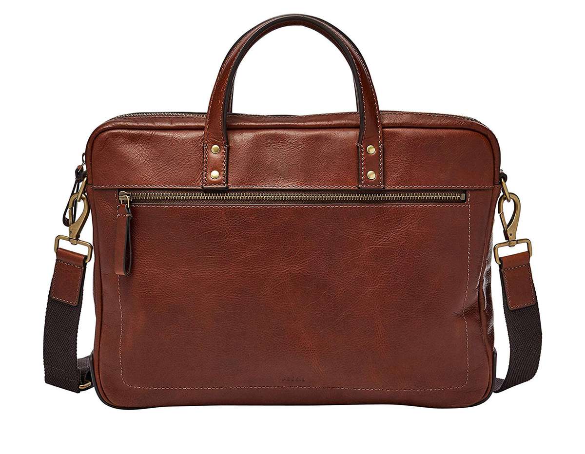 Men's Business Bag Travel Package Leather Briefcase Laptop Bag Shoulder Work Bag