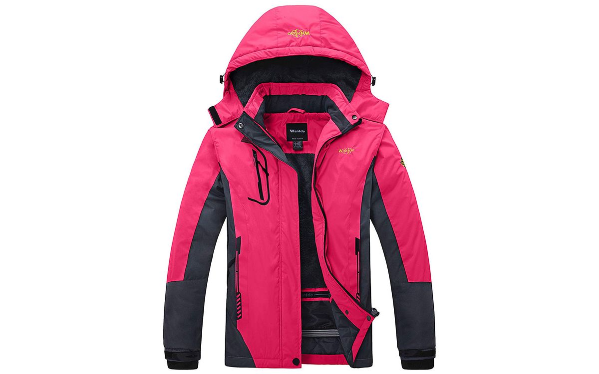 Skieer Womens Mountain Waterproof Ski Jacket Winter Rain Jacket Warm Fleece Snow Coat