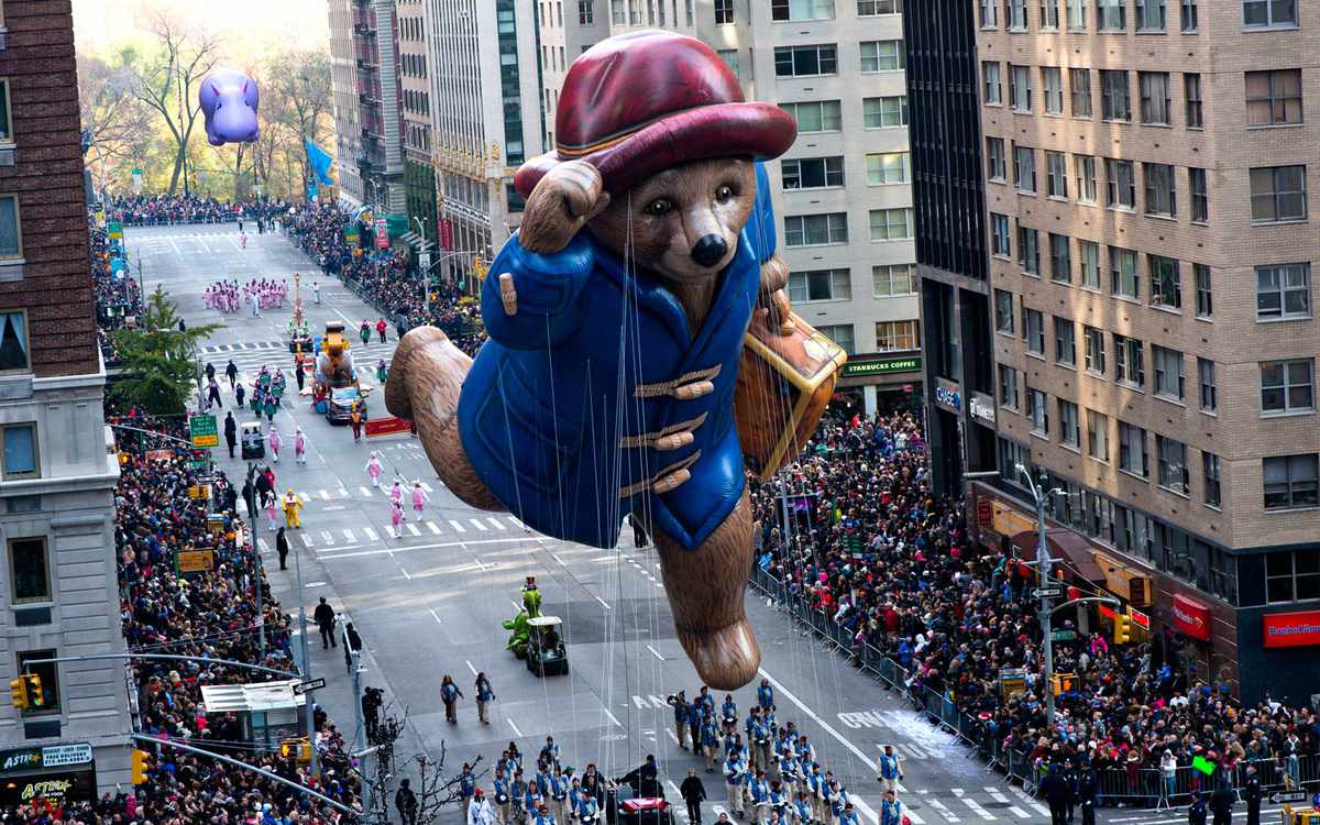 Paddington Bear float at Macy's Thanksgiving Day Parade