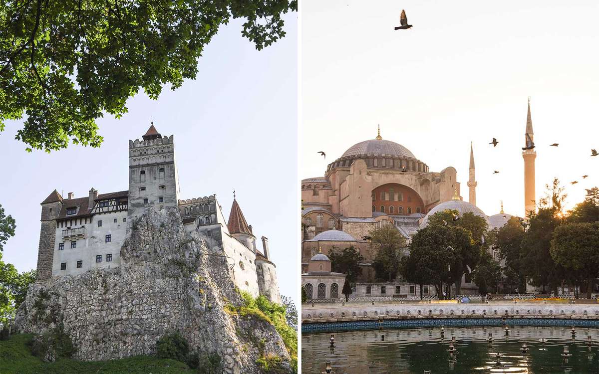 Bran Castle and Hagia Sophia