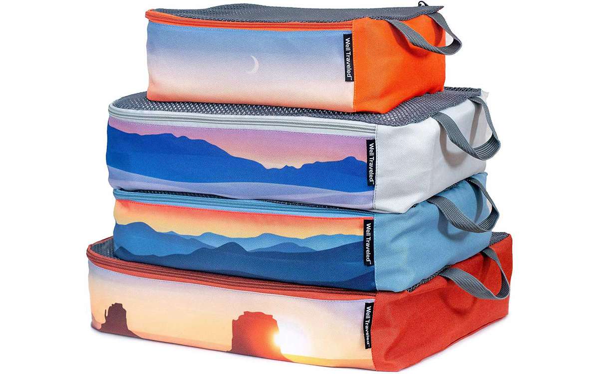 Printed National Parks-themed Packing Cubes