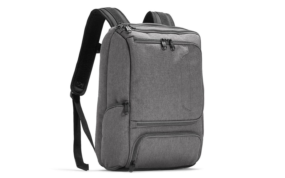 Grey Slim Laptop Backpack