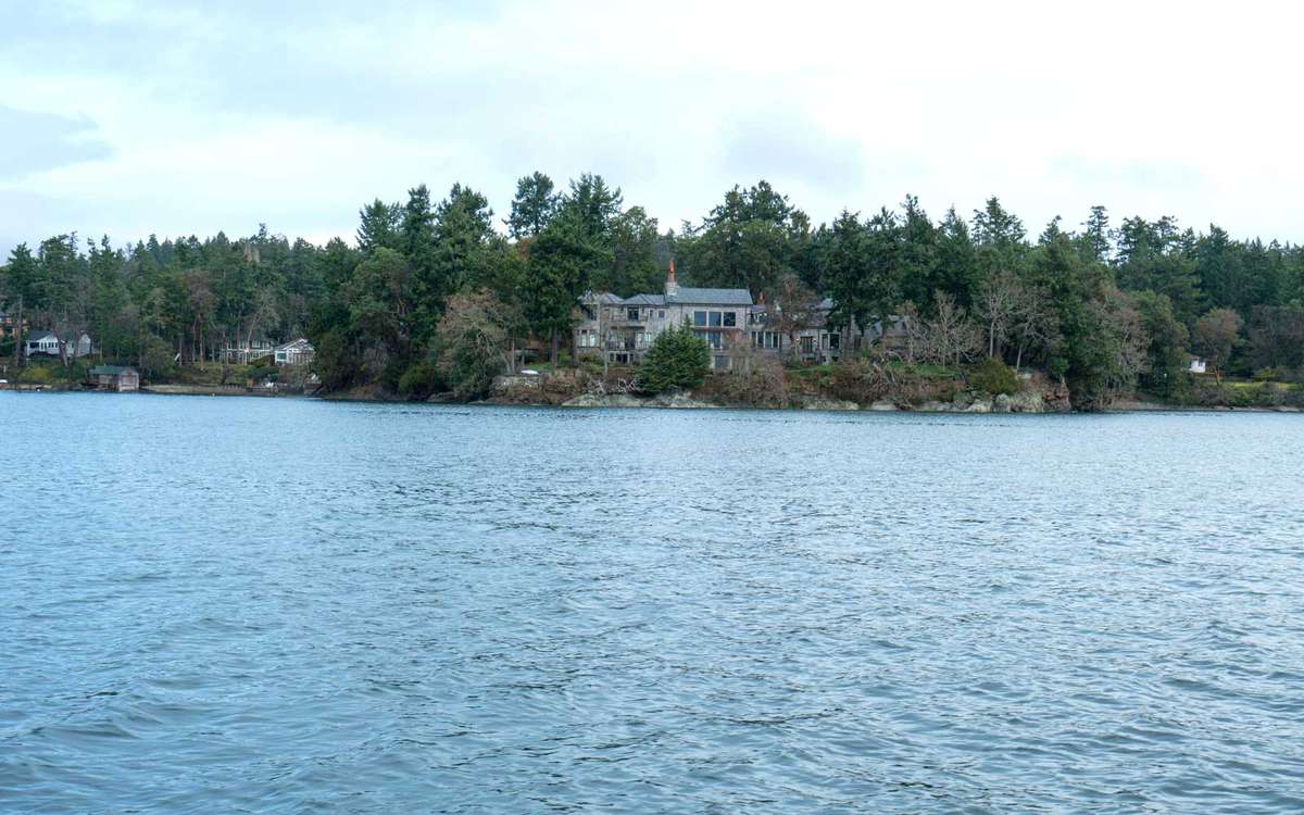 The residence of Prince Harry and and his wife Meghan is seen in Deep Cove Neighborhood  from a boat on the Saanich Inlet, North Saanich, British Columbia on January 21, 2020.
