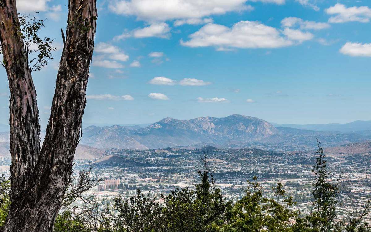 Cuyamaca Peak and El Cajon View From Mt. Helix Park