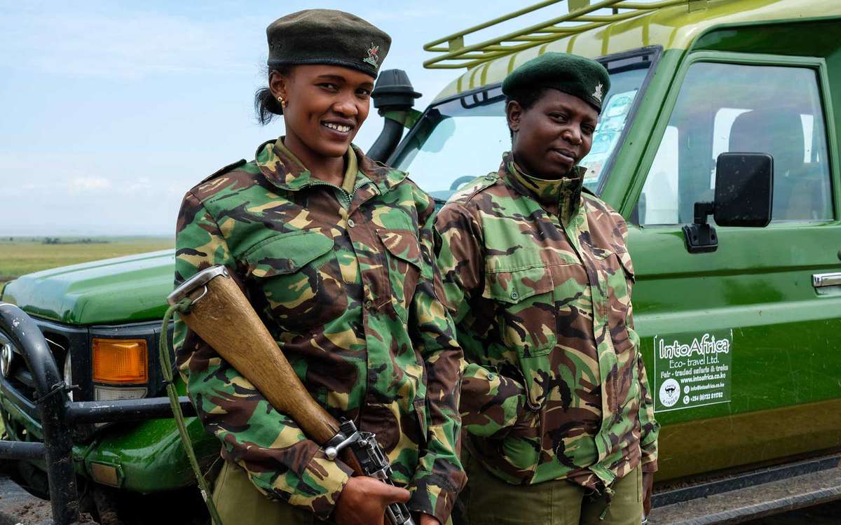 Female rangers at Maasai Mara Reserve in Kenya