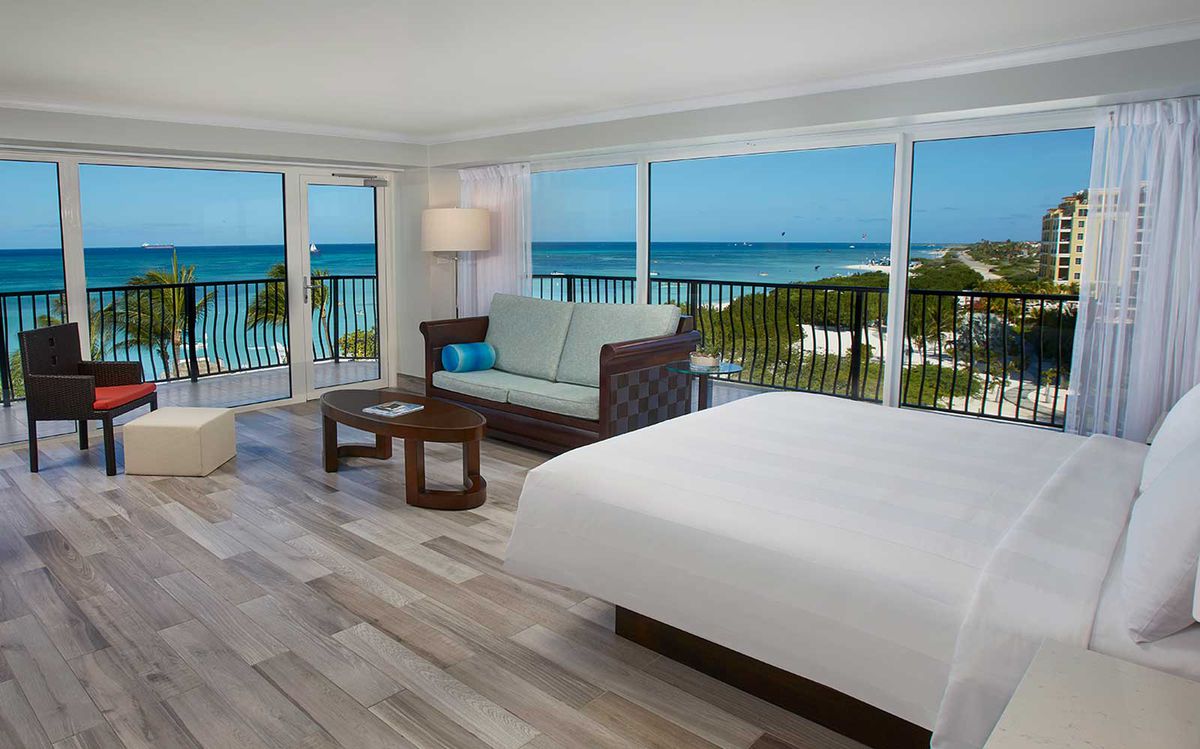 Window view from Aruba Marriott Resort & Stellaris Casino