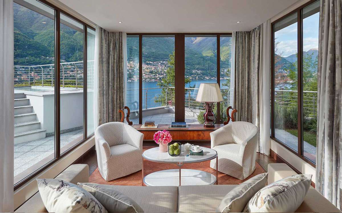 Window view from Mandarin Oriental Lago di Como