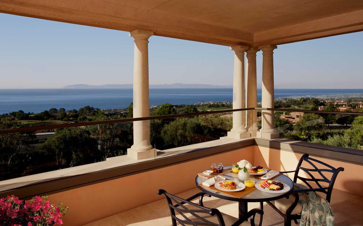 Window view from The Resort at Pelican Hill in Newport Beach, California