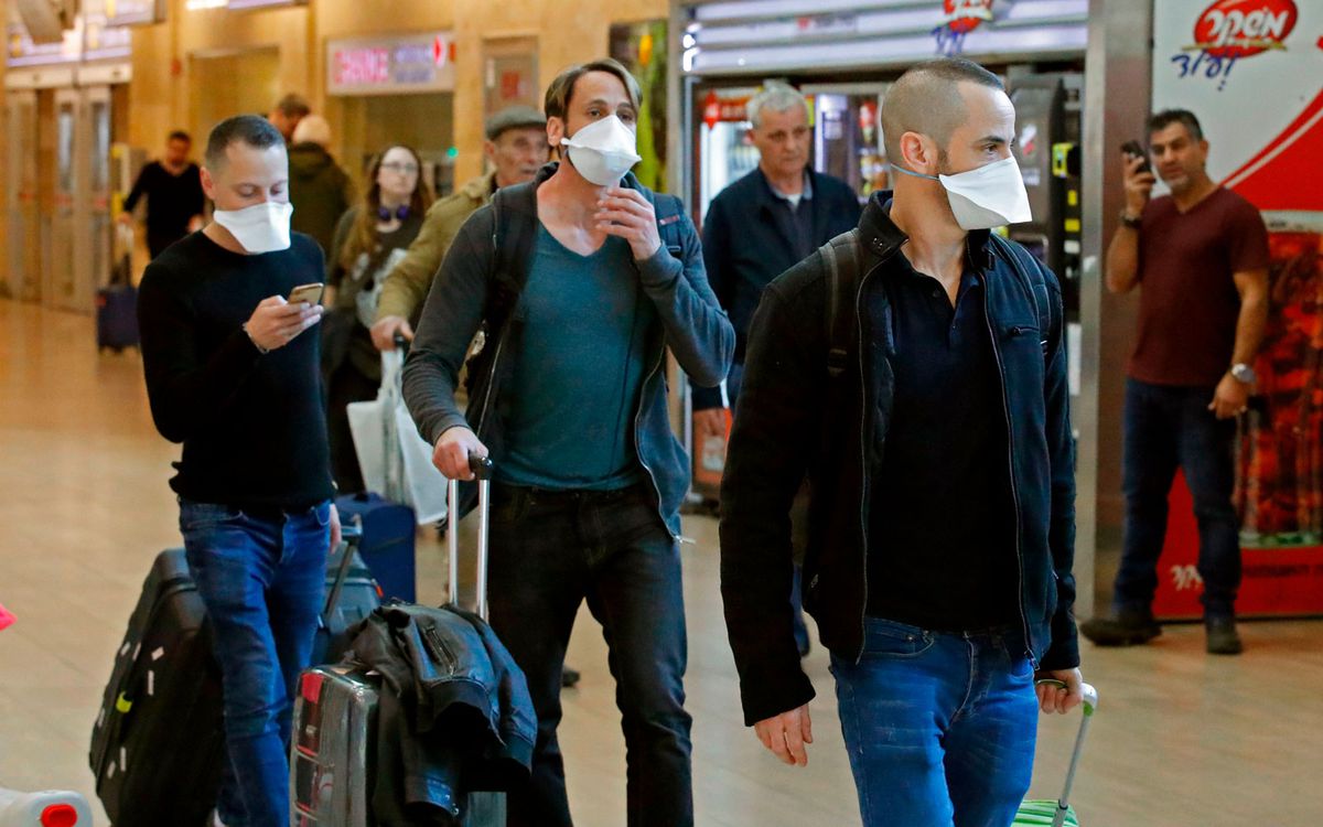 passengers at Ben Gurion International Airport