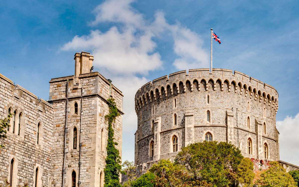 Windsor Castle on a sunny summer day in England