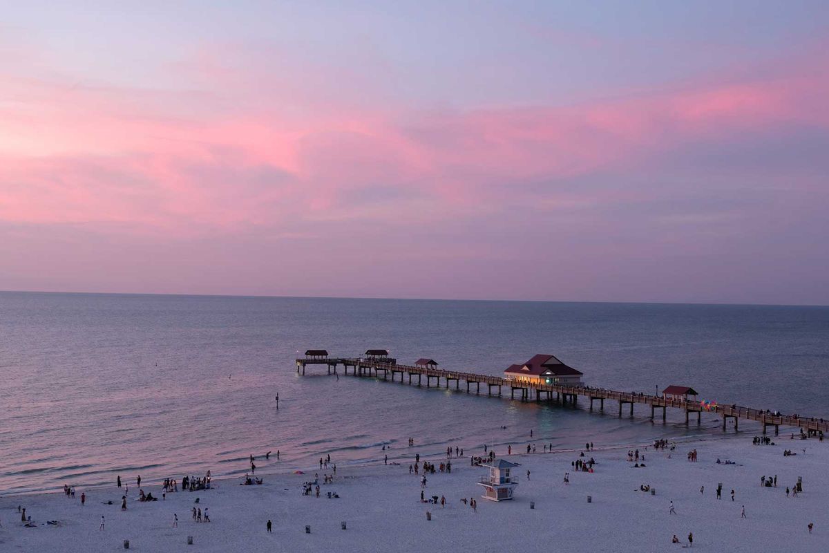 Clearwater Beach, Florida at sunset