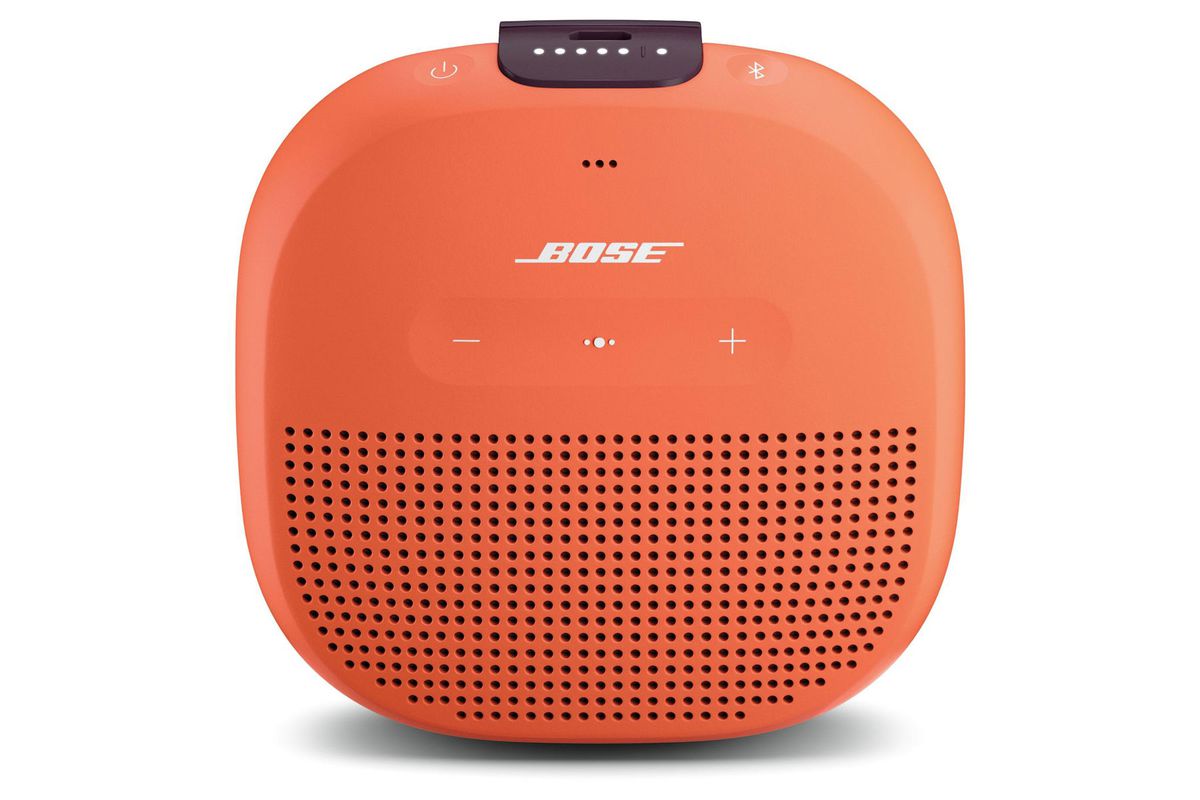Orange portable speaker