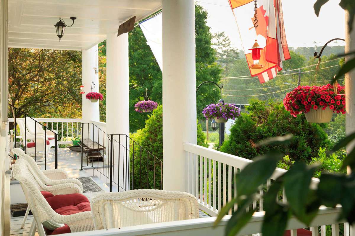 Porch at the Rabbit Hill Inn in Vermont