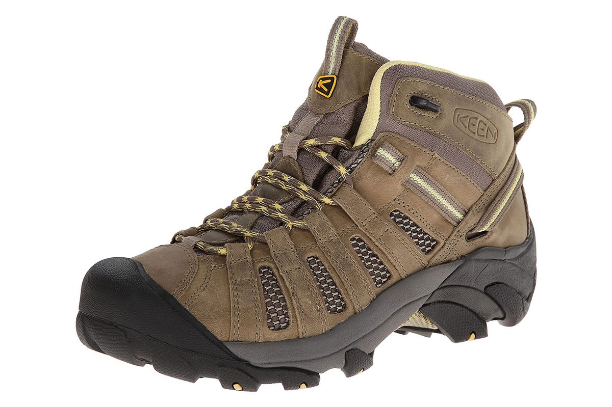 Brown leather Keen hiking boots