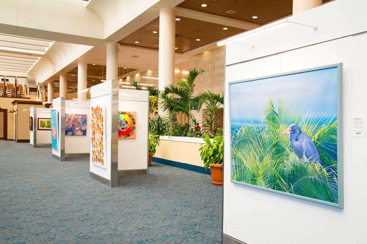 Artwork on display at the Palm Beach International Airport in Florida