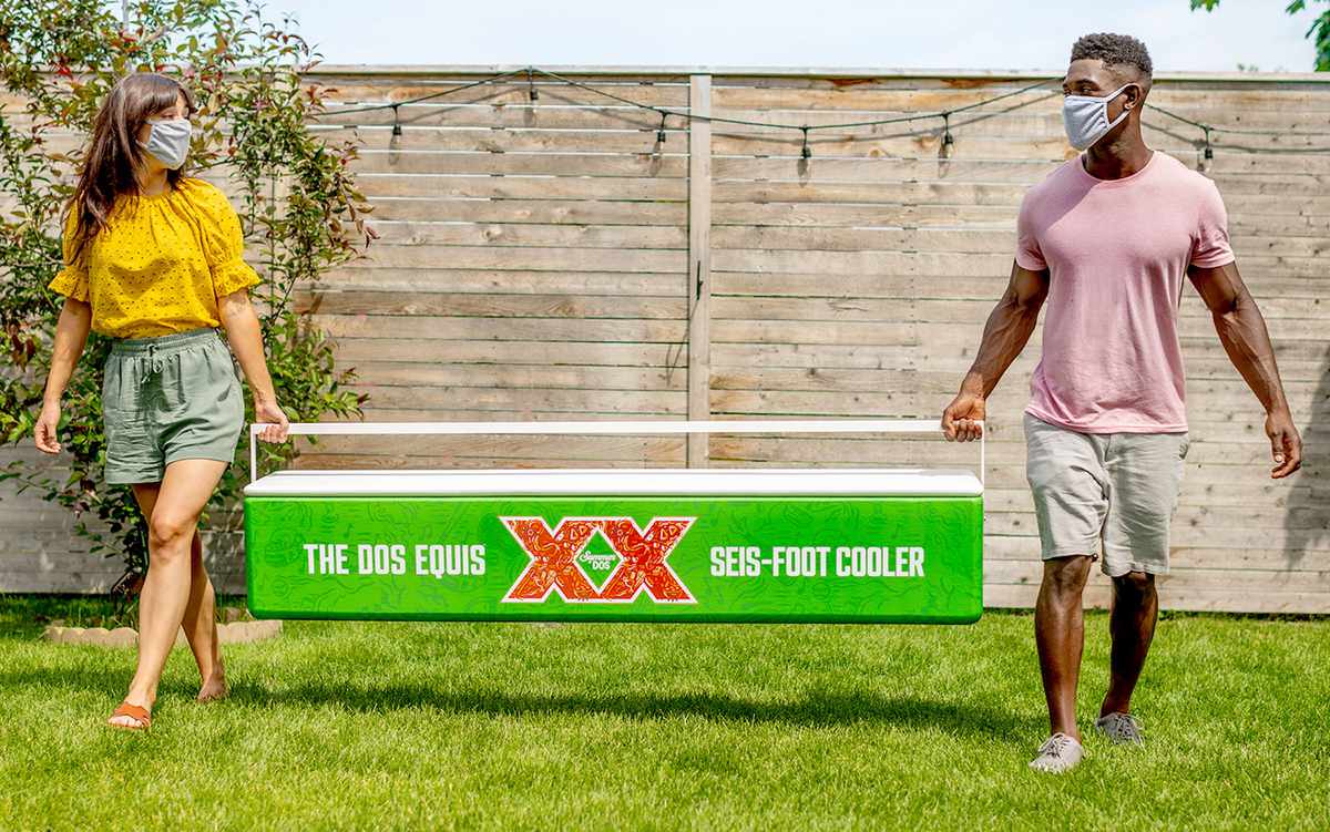 6-foot cooler by Dos Equis