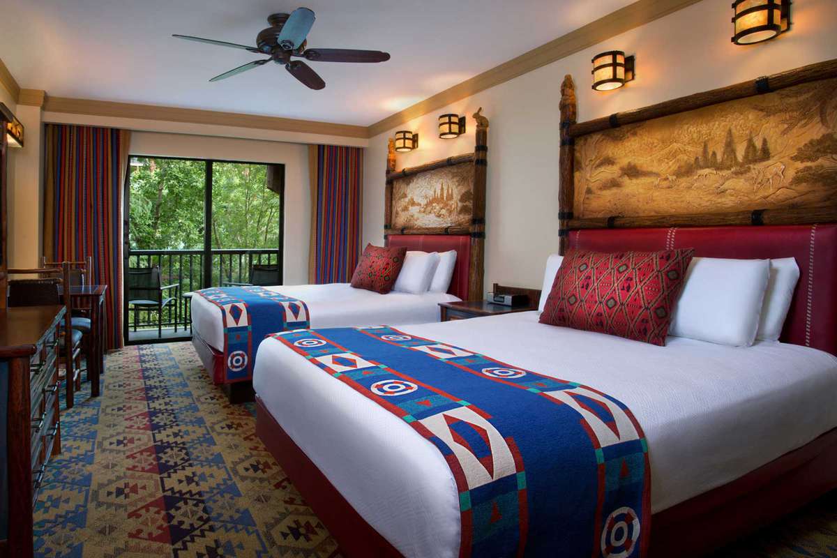 Guest room at Disney's Wilderness Lodge resort
