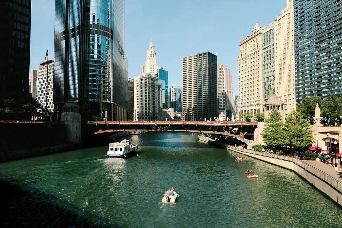The river in Chicago, Illinois