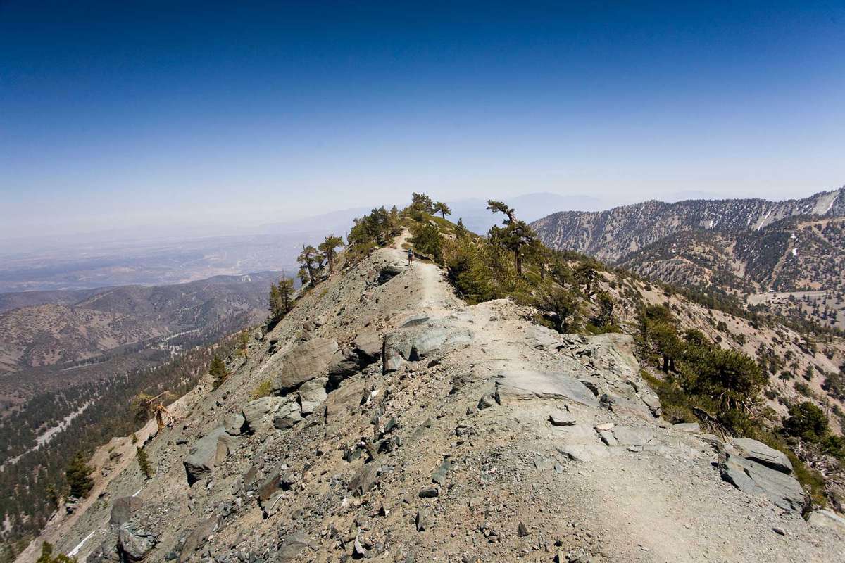 Hike up to Mount Baldy in the San Gabriel Mountains.