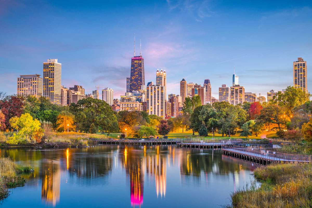 Lincoln Park, Chicago, Illinois Skyline