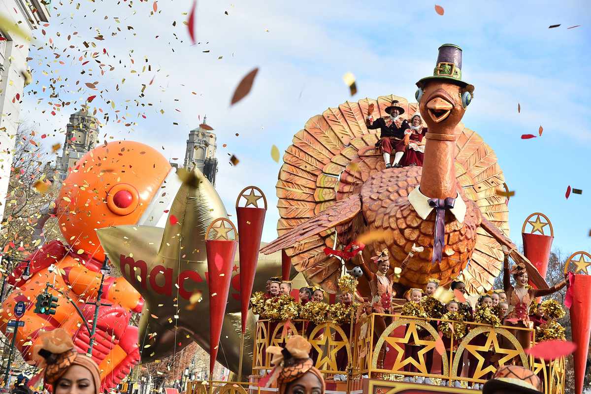 Turkey-shaped float at the Macy's Thanksgiving Day Parade