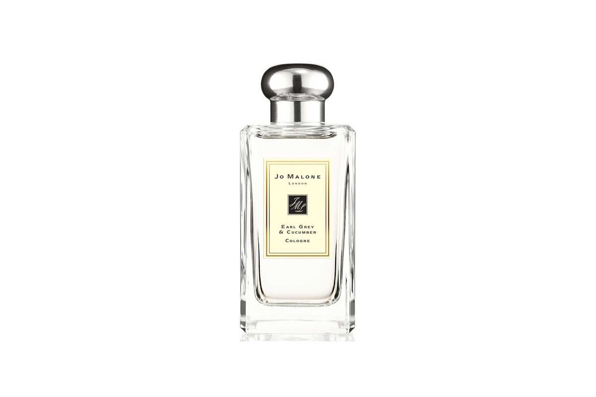 Product photo of perfume bottle on white