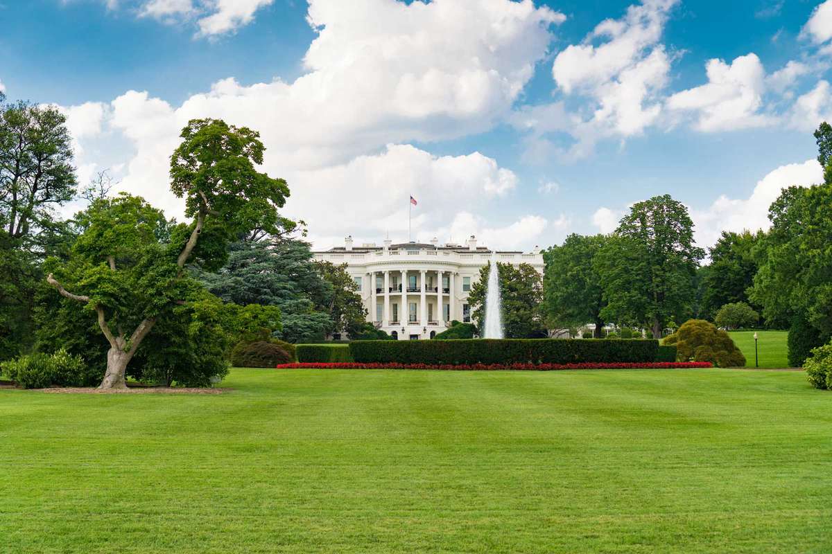 Exterior view of the White House in Washington, D.C.