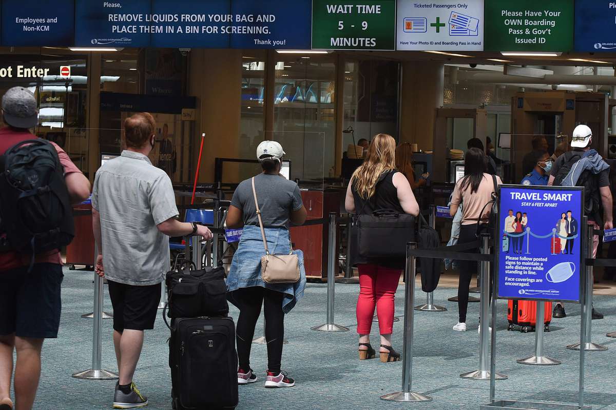 Customs line at Orlando Airport