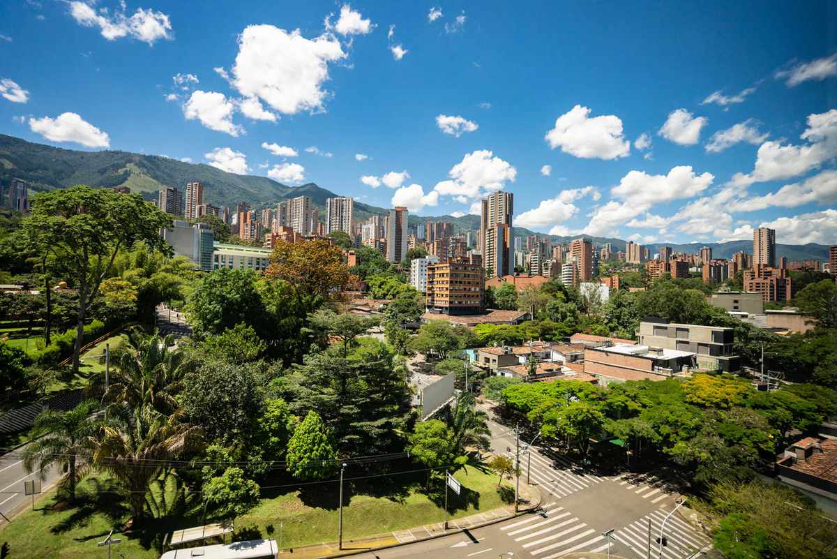 City view of beautiful Medellin Colombia