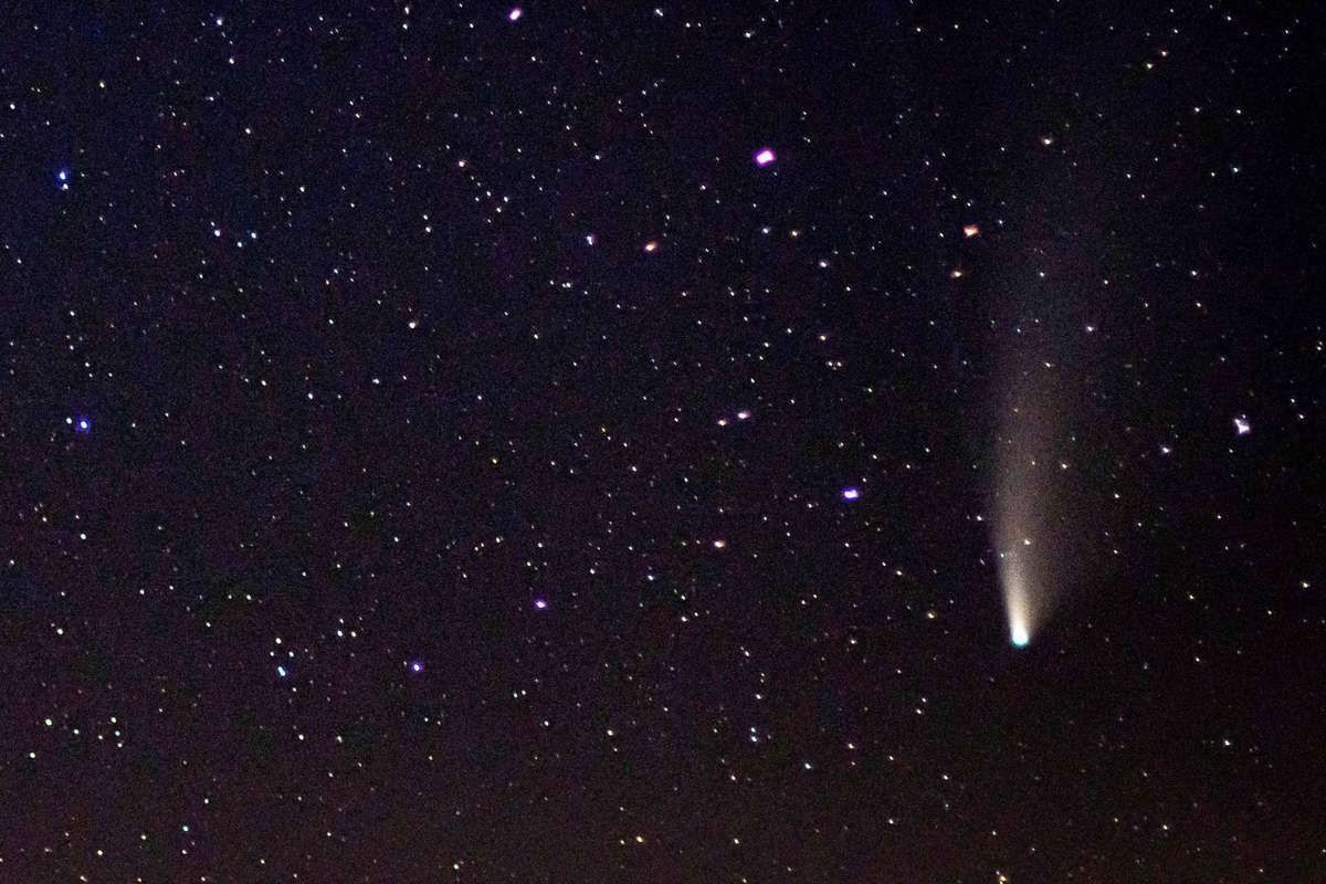 comet seen in the sky