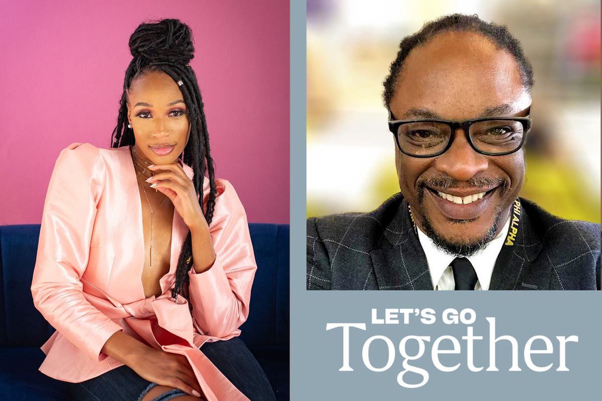 Let's Go Together Podcast graphic showing portraits of Martinique and Lawrence Ross