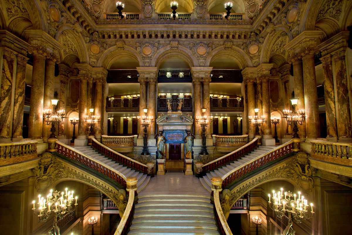 The staircase of the Palais Garnier Opéra National de Paris