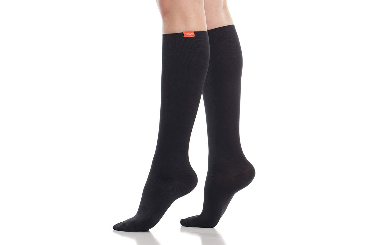 Black tall compression socks