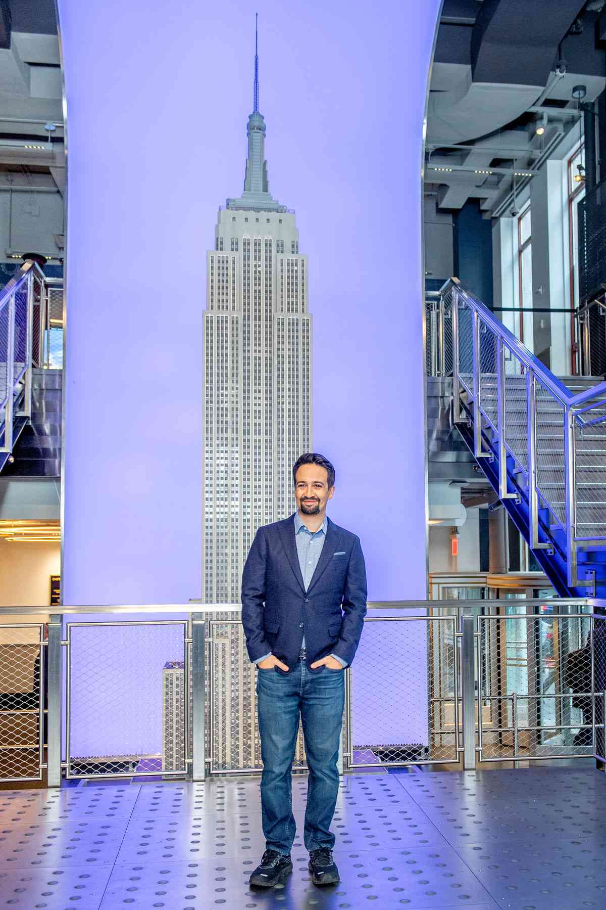 Lin-Manuel Miranda at the Empire State Building