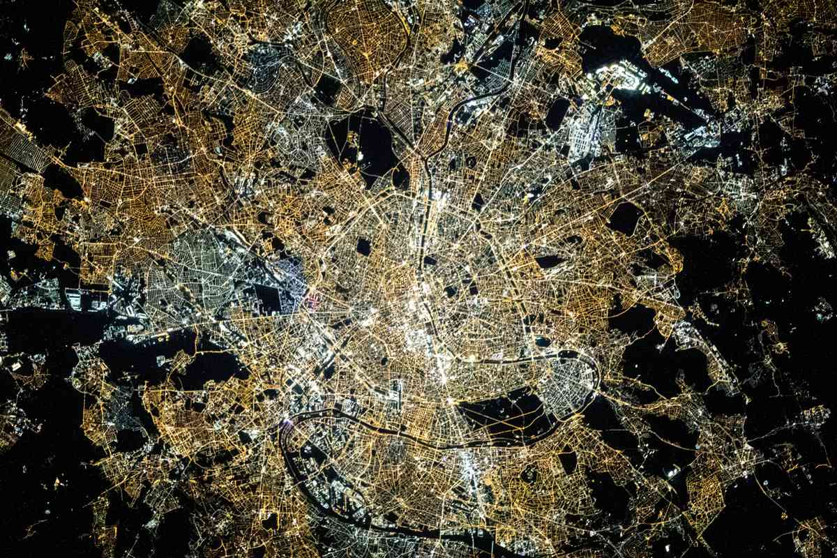 Paris at night from ISS