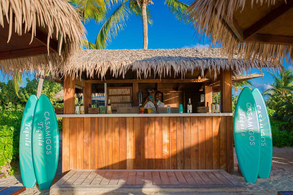 Casamigos Tequila booth at Jumby Bay Island