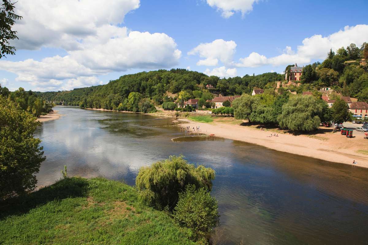 The Dordogne River at Limeuil, Dordogne, Aquitaine, France