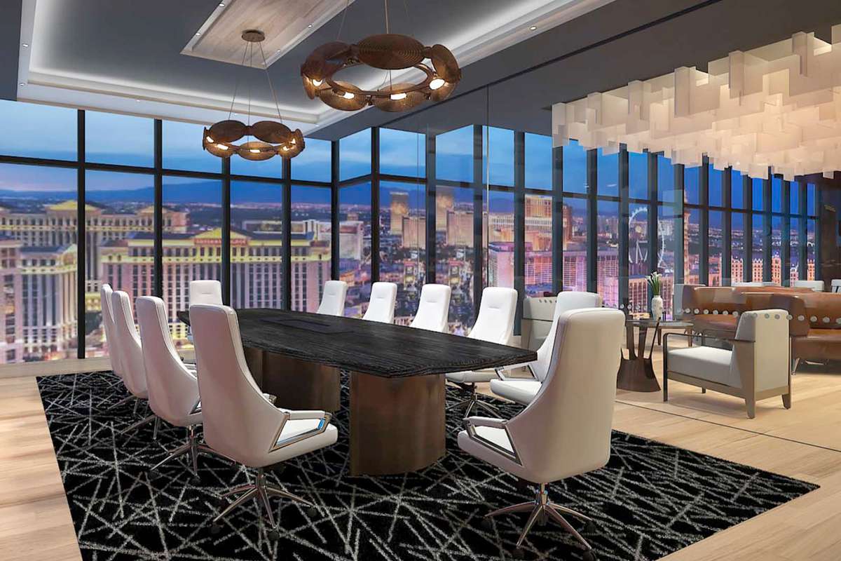 Rendering of sky suite with views of The Strip at Majestic Las Vegas