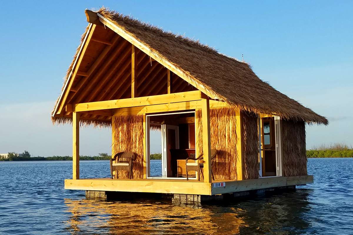 You Can Now Stay in a Floating Tiki House Off the Florida Keys