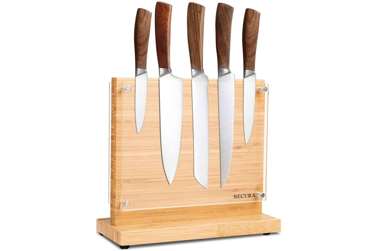 Organizador de cuchillos de madera