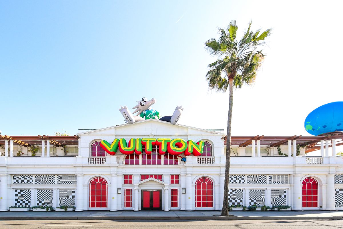 Louis Vuitton installation pop up exterior in Los Angeles