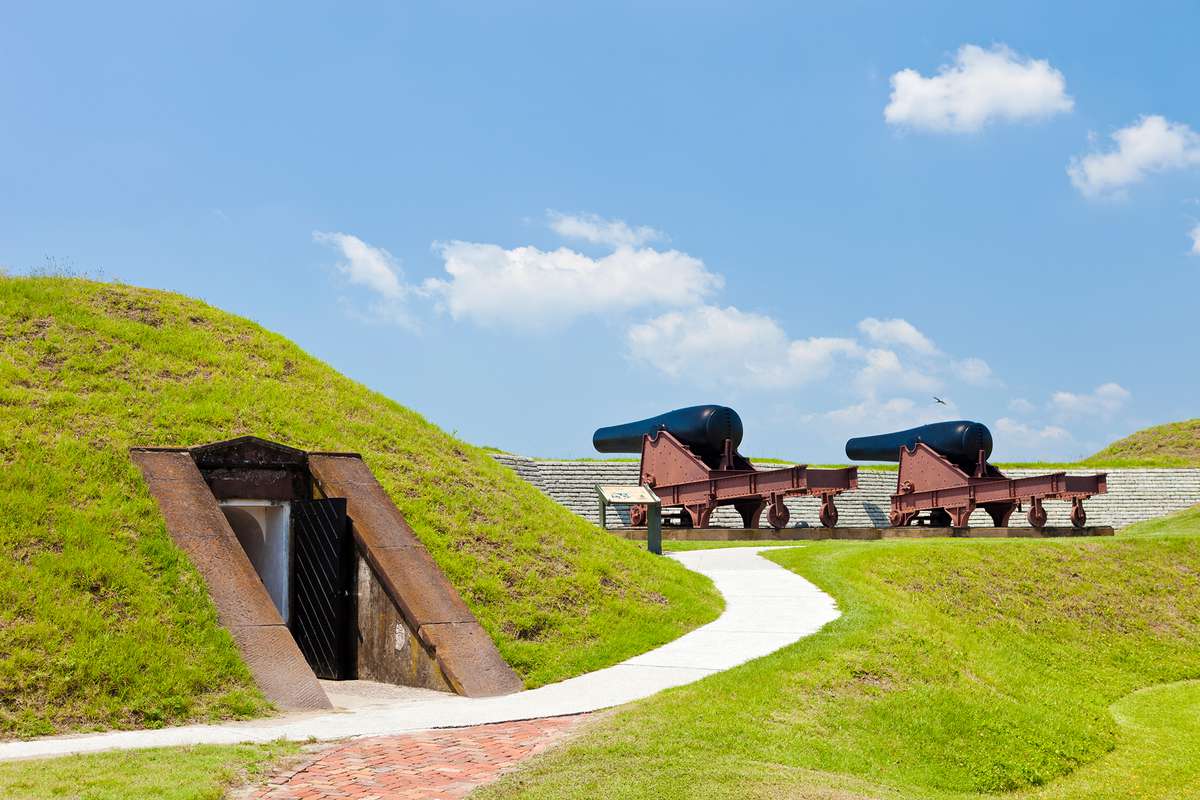 Canons From Fort Moultrie Near Charleston, South Carolina