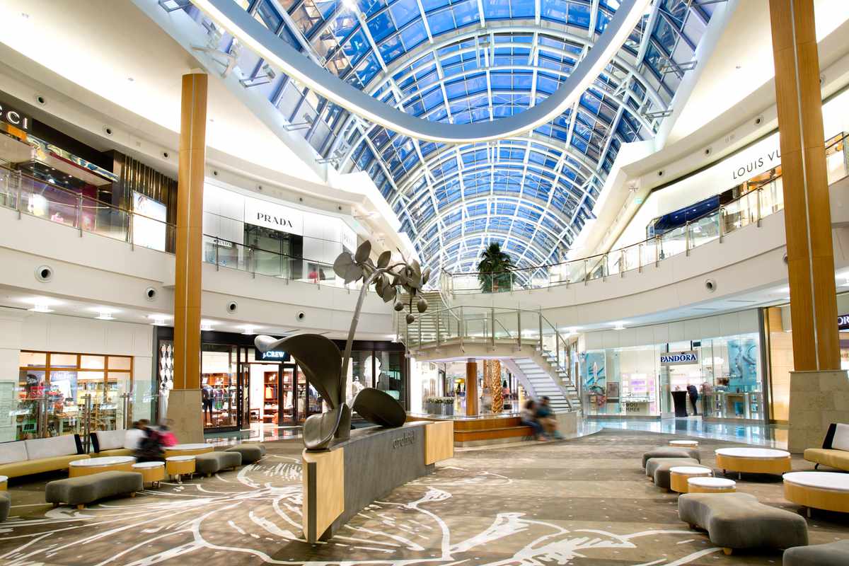 The interior of The Mall at Millenia in Orlando