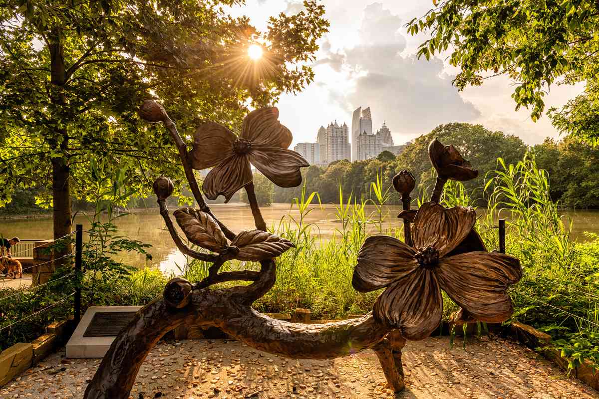 Flower sculpture at Piedmont Park in Atlanta
