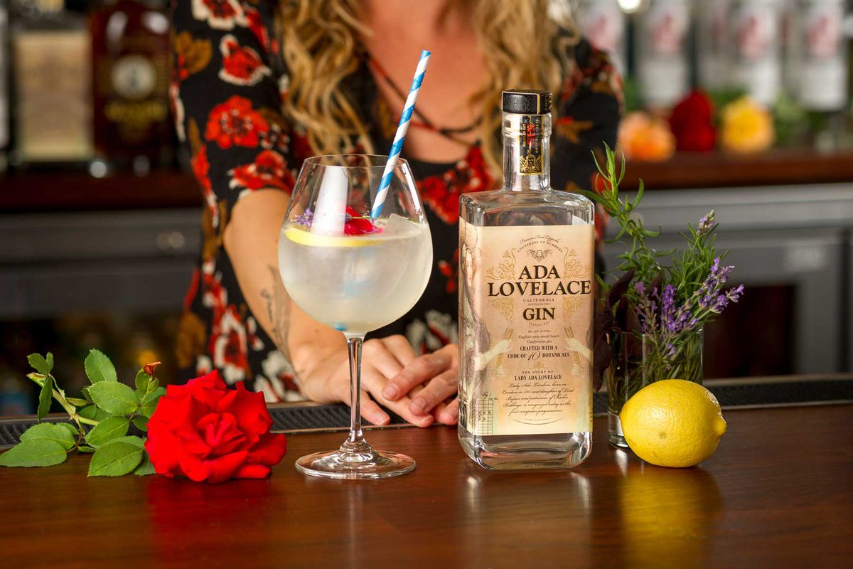 Ada Lovelace Gin with a cocktail