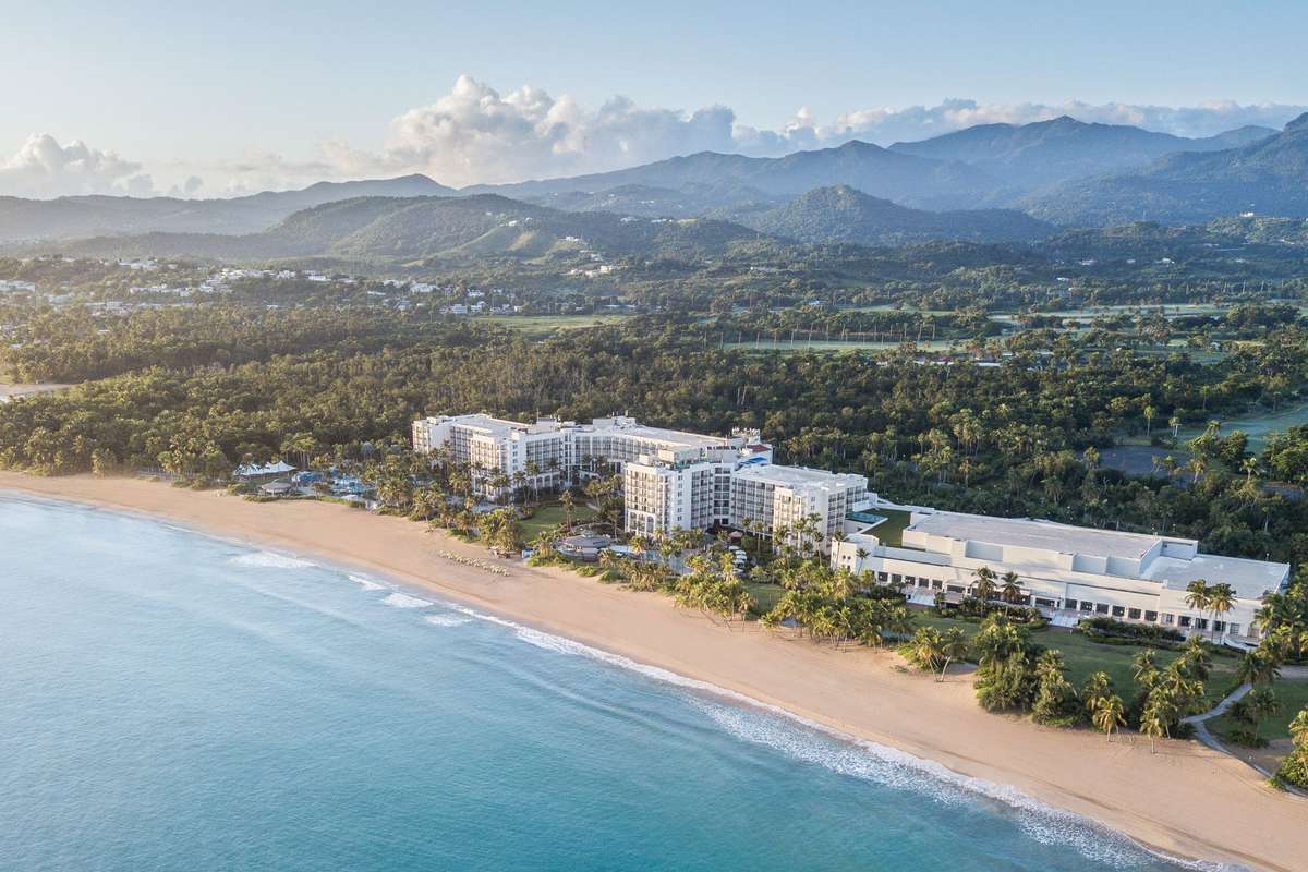 aerial view of Wyndham Grand Rio Mar Golf and Beach Resort