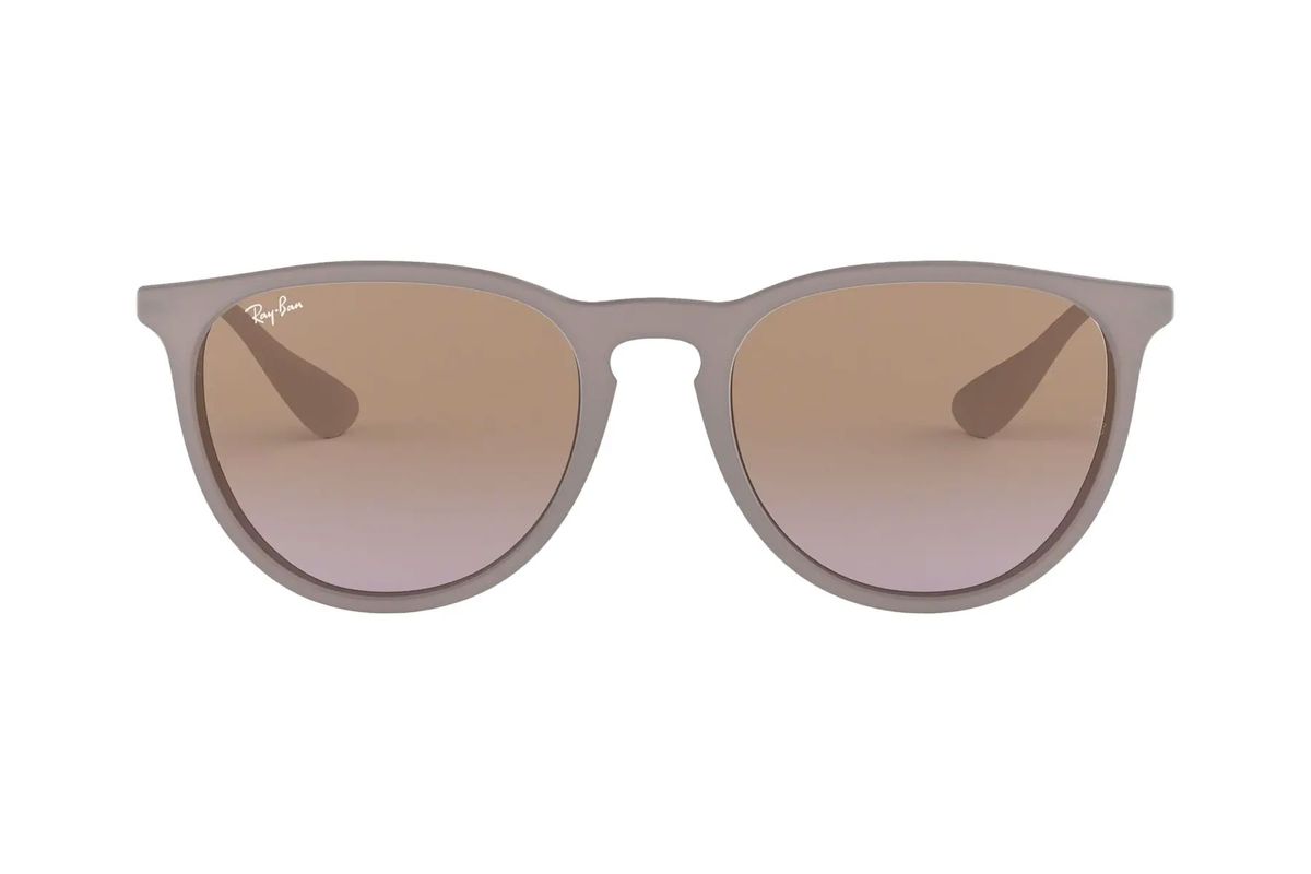 Grey matte round sunglasses