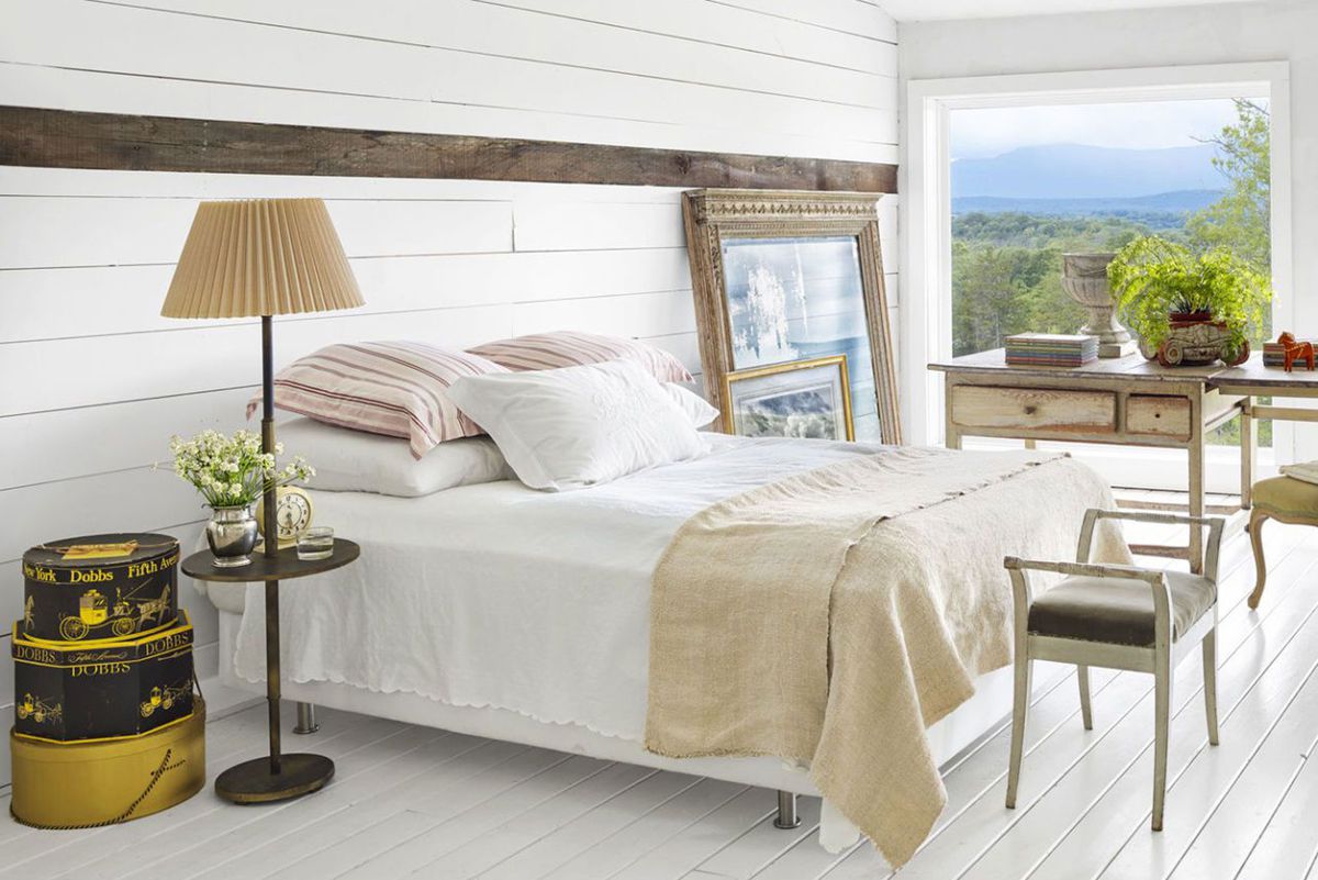 guest room at Scandinavian Upstate Barn with Catskill Views